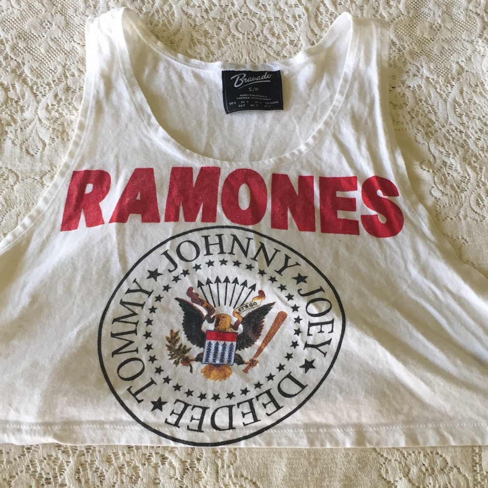 Ramones punk crop tank top